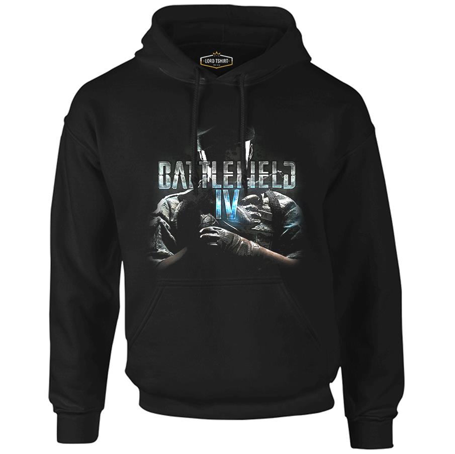 Battlefield 4 Siyah Erkek Fermuarsız Kapşonlu