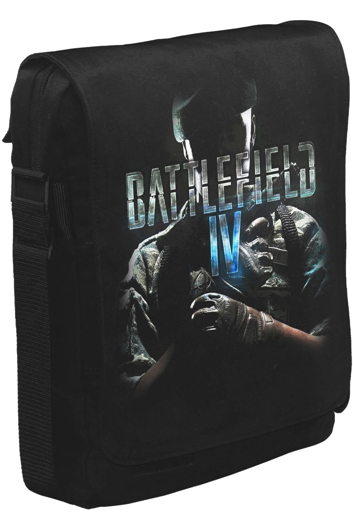 Battlefield 4 Unisex Siyah Postacı Çanta