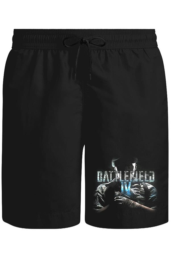 Battlefield 4 Unisex Siyah Şort