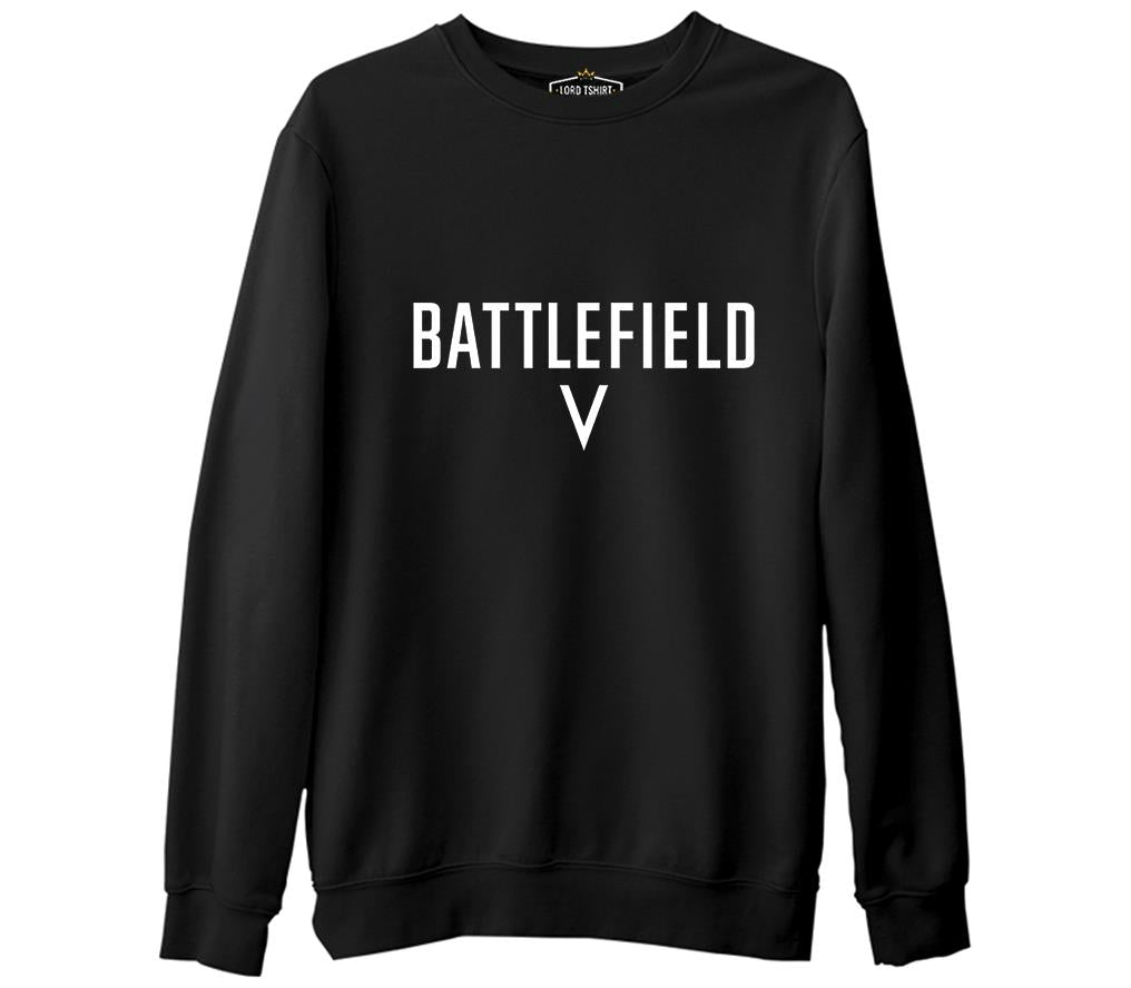 Battlefield 5 - Logo Siyah Erkek Kalın Sweatshirt
