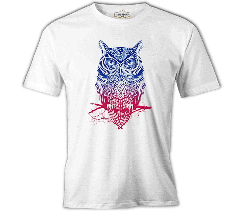 Baykuş Beyaz Erkek Tshirt