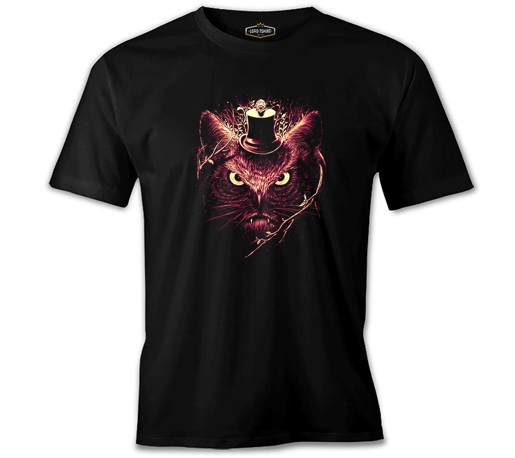 Baykuş Siyah Erkek Tshirt