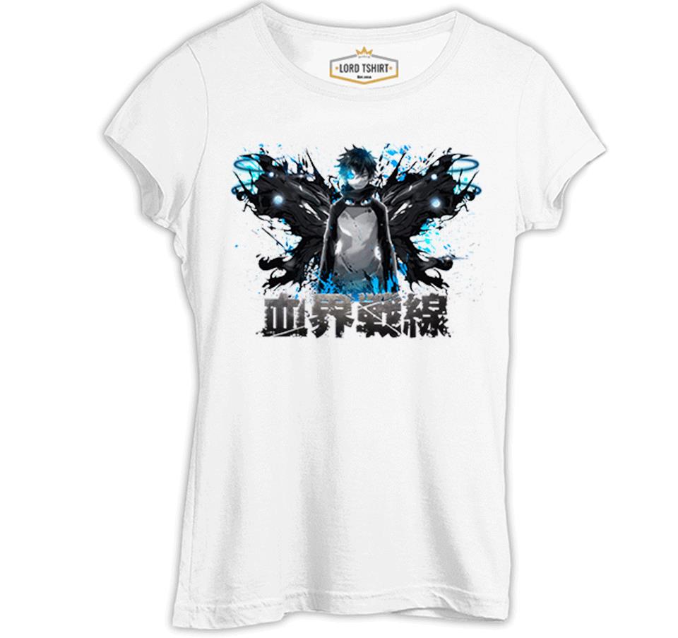 BBB - Kekkai Sensen Beyaz Kadın Tshirt