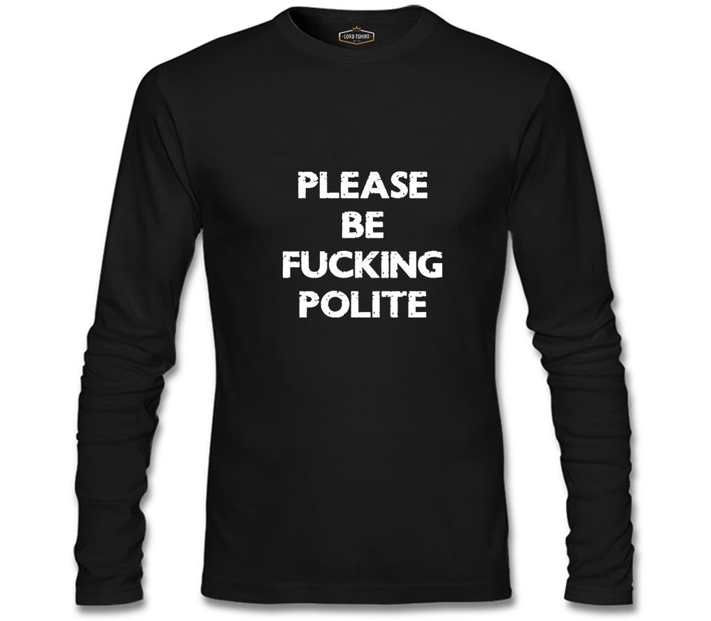 Be Polite Siyah Erkek Sweatshirt