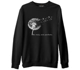 Be Real Not Perfect Dandellion Siyah Erkek Kalın Sweatshirt