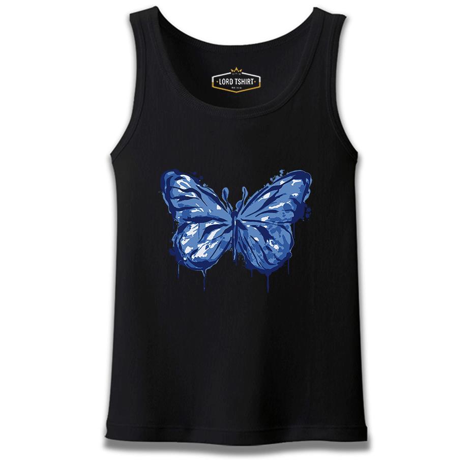 Beautiful Blue Butterfly Black Men's Athlete