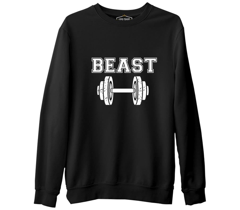 Beauty and the Beast - Beast Siyah Erkek Kalın Sweatshirt
