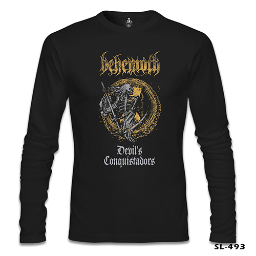 Behemoth - Devil's Conquistadors  Siyah Erkek Sweatshirt