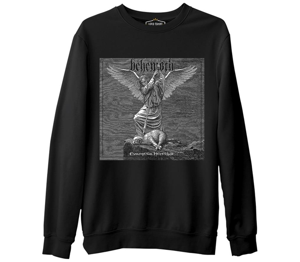 Behemoth - Evangelia Heretika  Siyah Erkek Kalın Sweatshirt