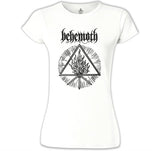 Behemoth - Logo Beyaz Kadın Tshirt