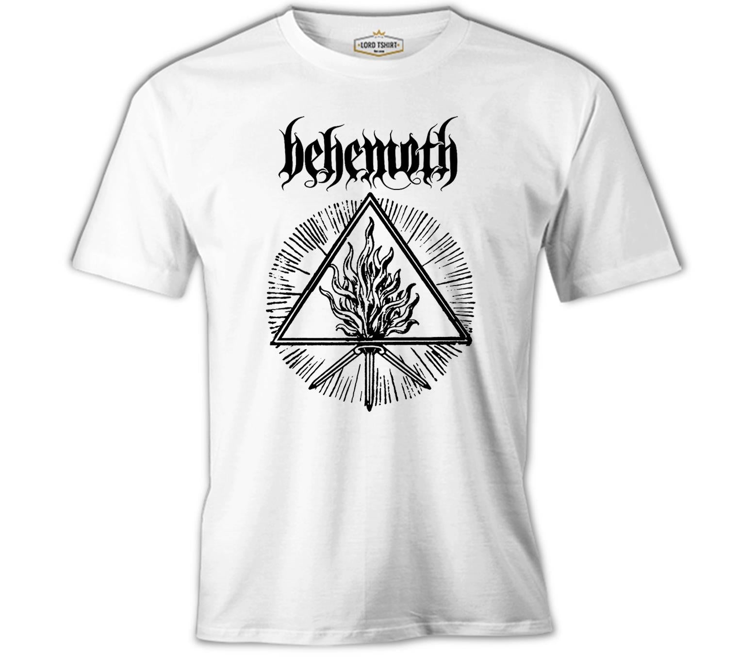 Behemoth - Logo Beyaz Erkek Tshirt