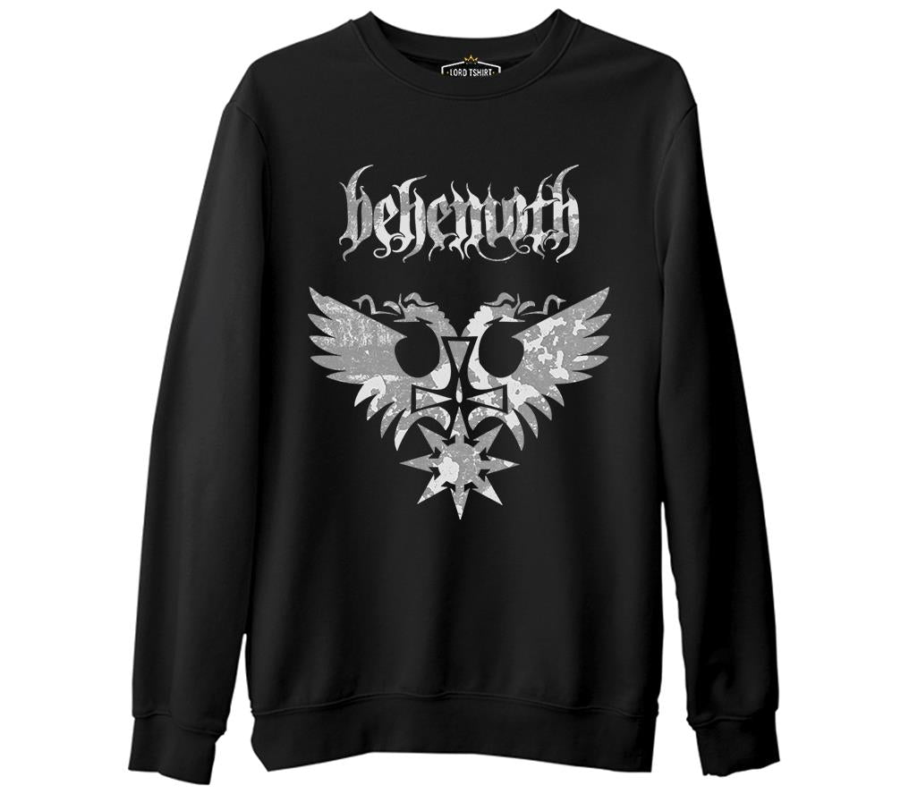 Behemoth - Logo  Siyah Erkek Kalın Sweatshirt