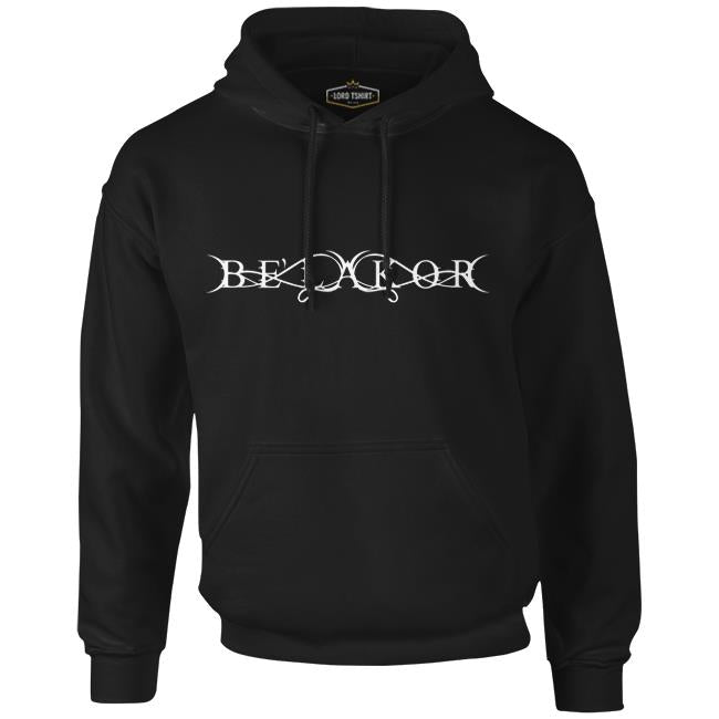 BeLakor - Logo Siyah Erkek Fermuarsız Kapşonlu