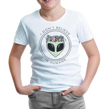 Believe in Humans - Alien Beyaz Çocuk Tshirt
