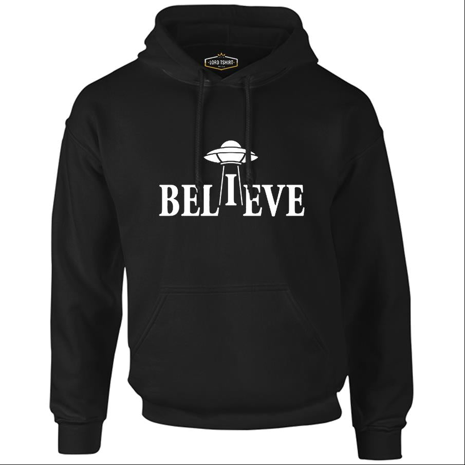 Believe Siyah Erkek Fermuarsız Kapşonlu