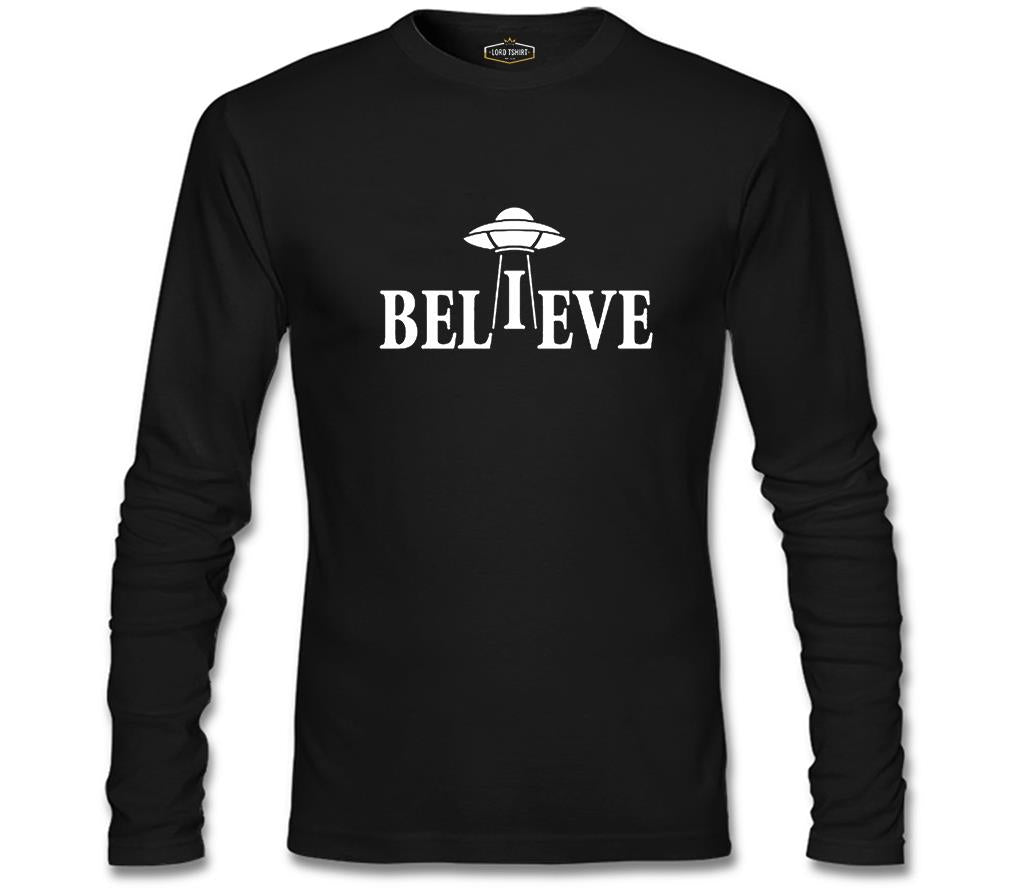 Believe Siyah Erkek Sweatshirt