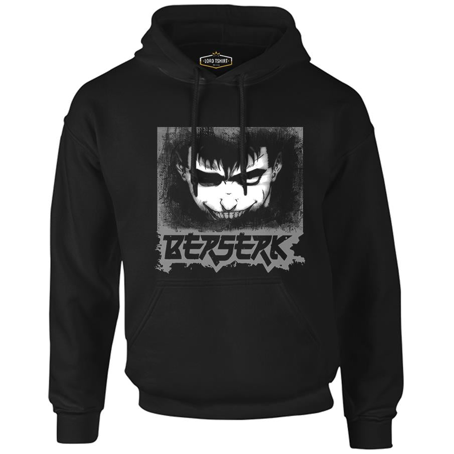Berserk - Gatsu Siyah Erkek Fermuarsız Kapşonlu
