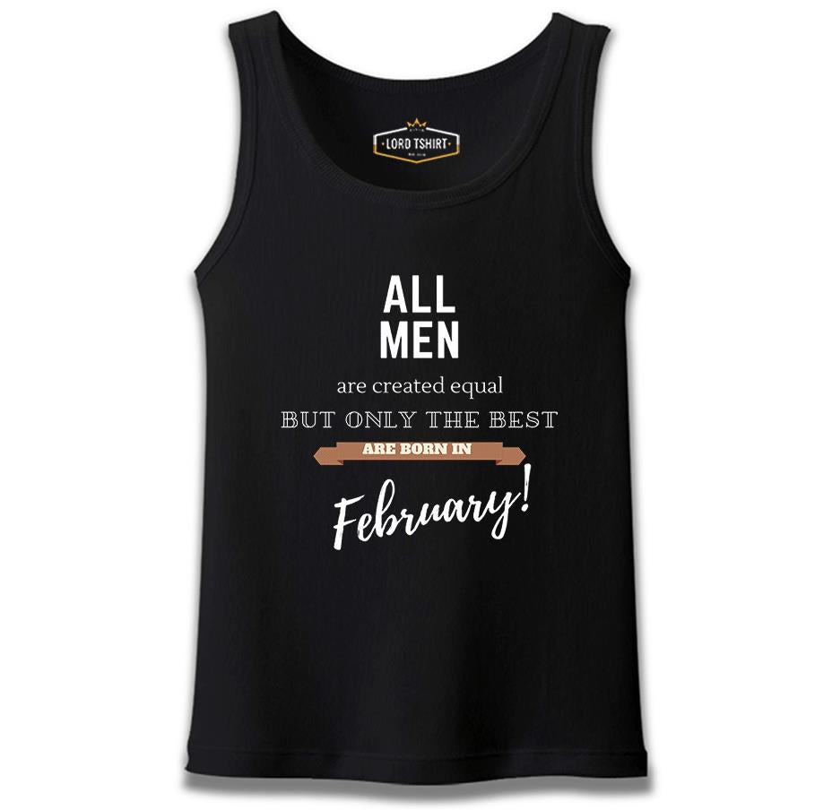 Best are Born in February Siyah Erkek Atlet