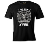 Best Born in April Siyah Erkek Tshirt