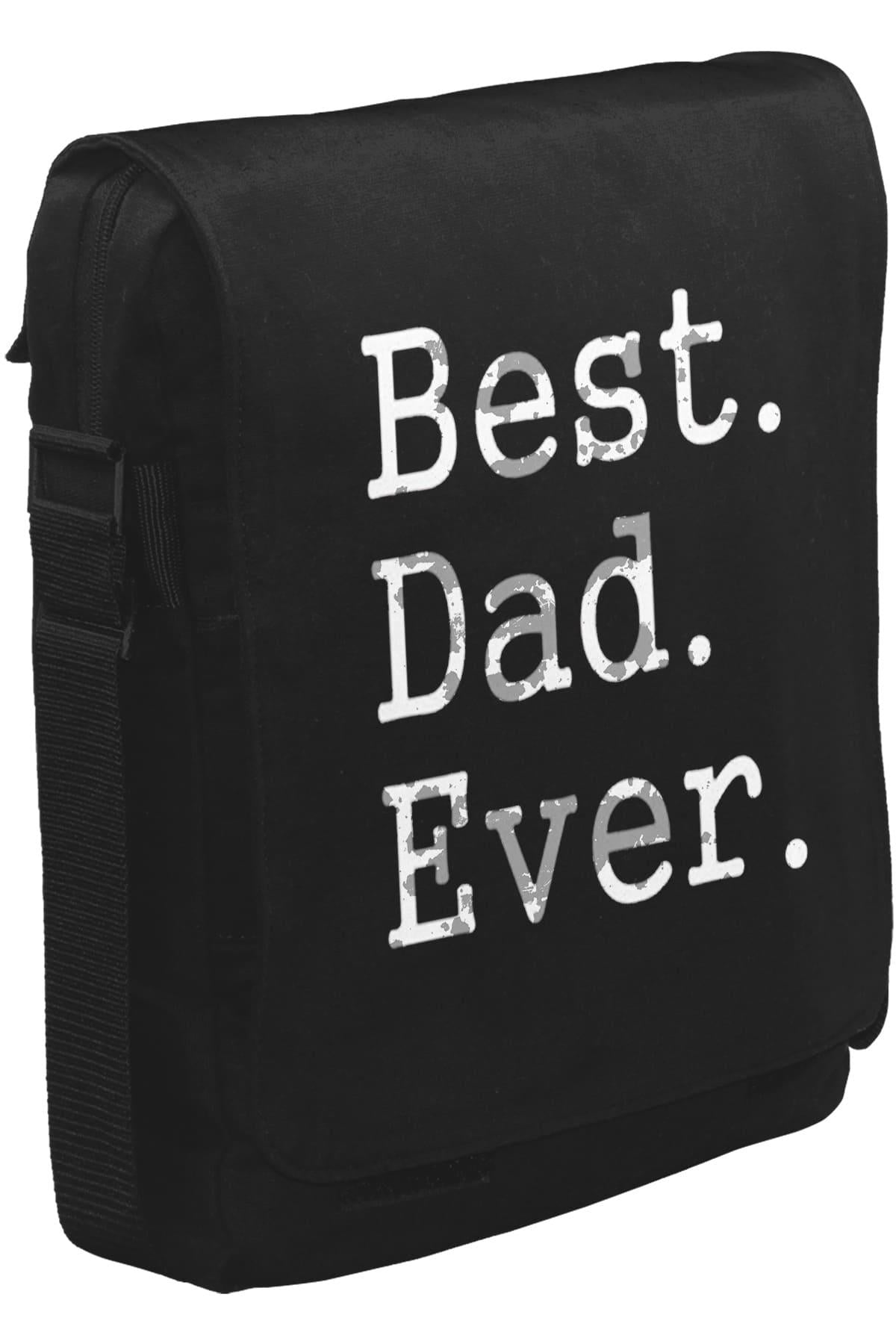 Best Dad Ever Unisex Siyah Postacı Çanta