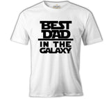 Best Dad in the Galaxy Beyaz Erkek Tshirt