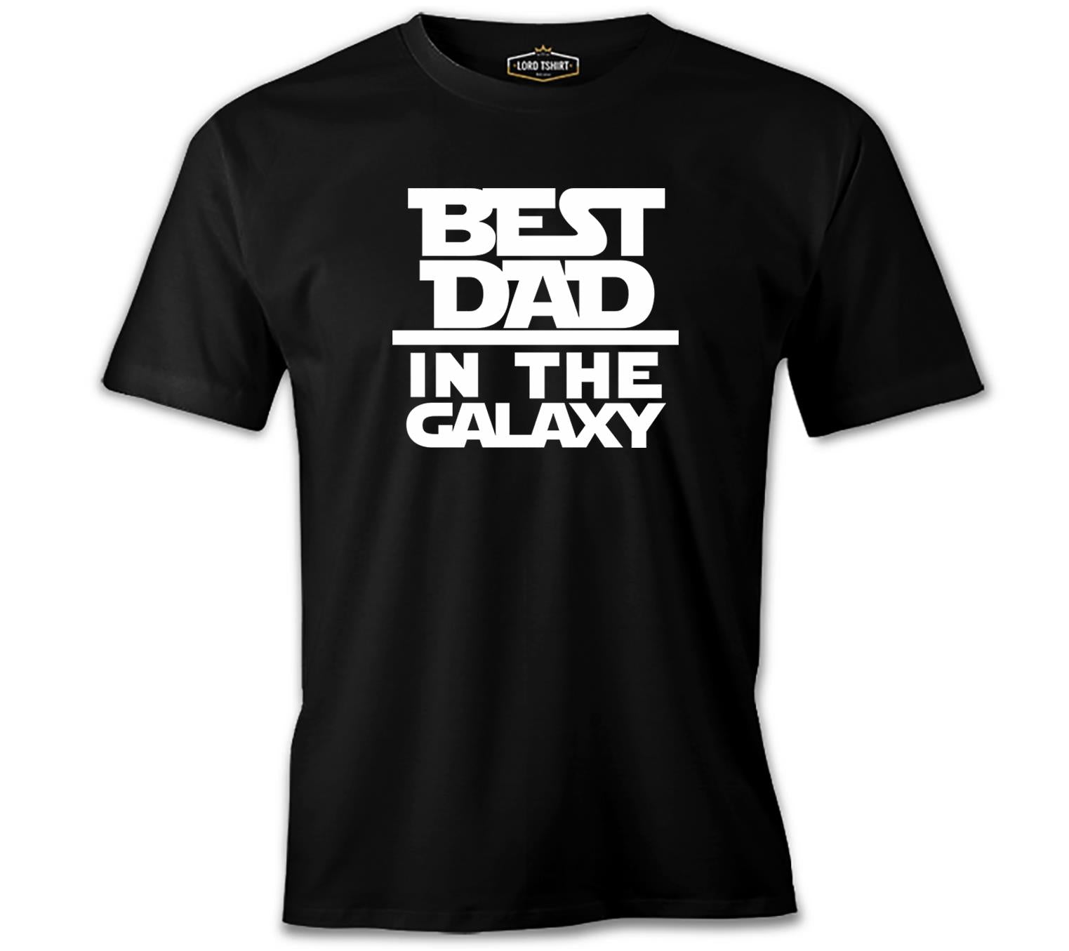Best Dad in the Galaxy Siyah Erkek Tshirt