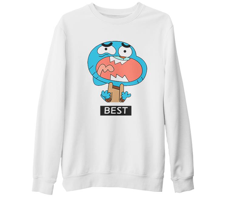 Best Friends - Best Beyaz Kalın Sweatshirt