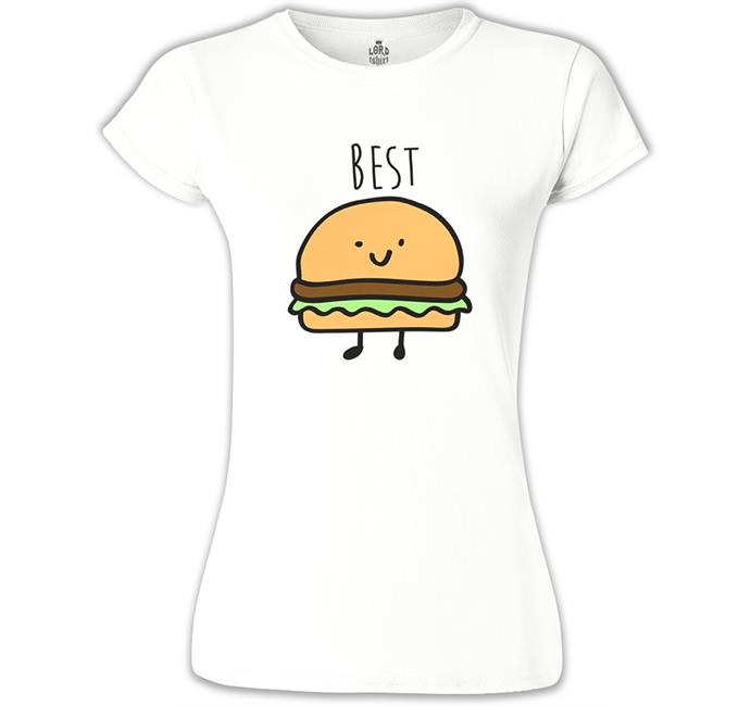 Best Friends - HaBBurger Beyaz Kadın Tshirt