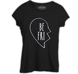 Best Friends Kalp 1/2 - 2 Siyah Kadın Tshirt