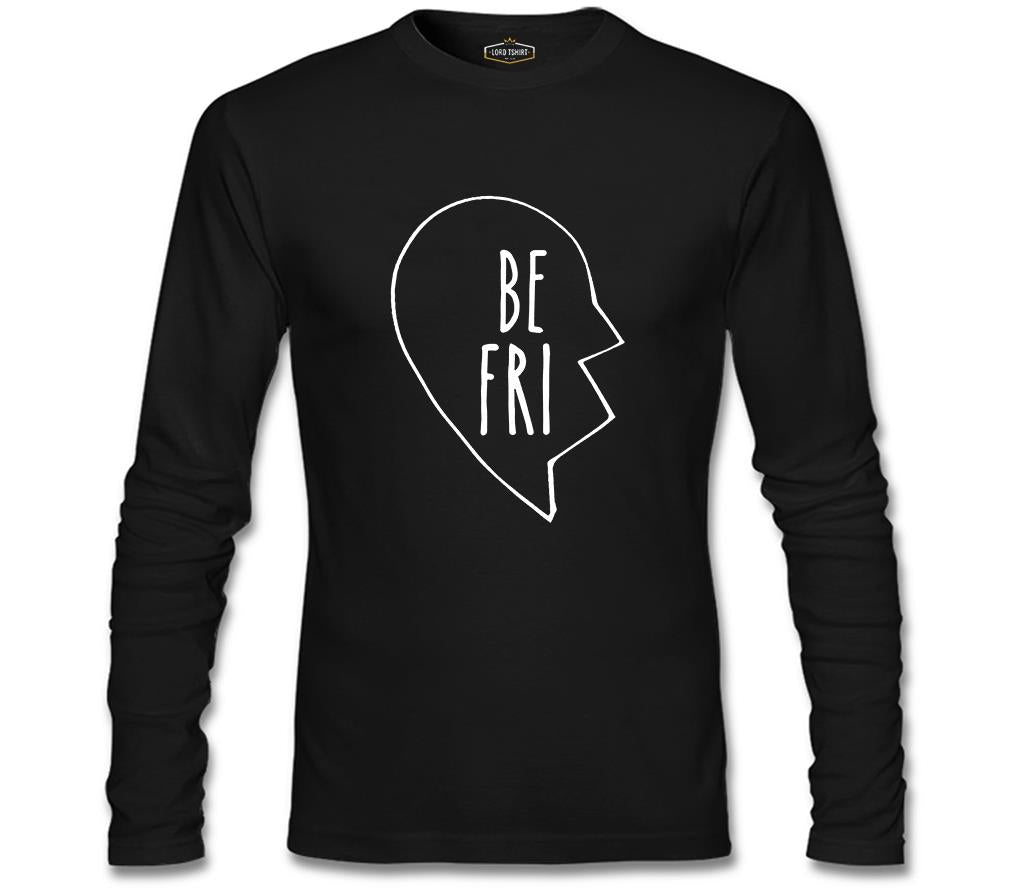 Best Friends Kalp 1/2 - 2 Siyah Erkek Sweatshirt