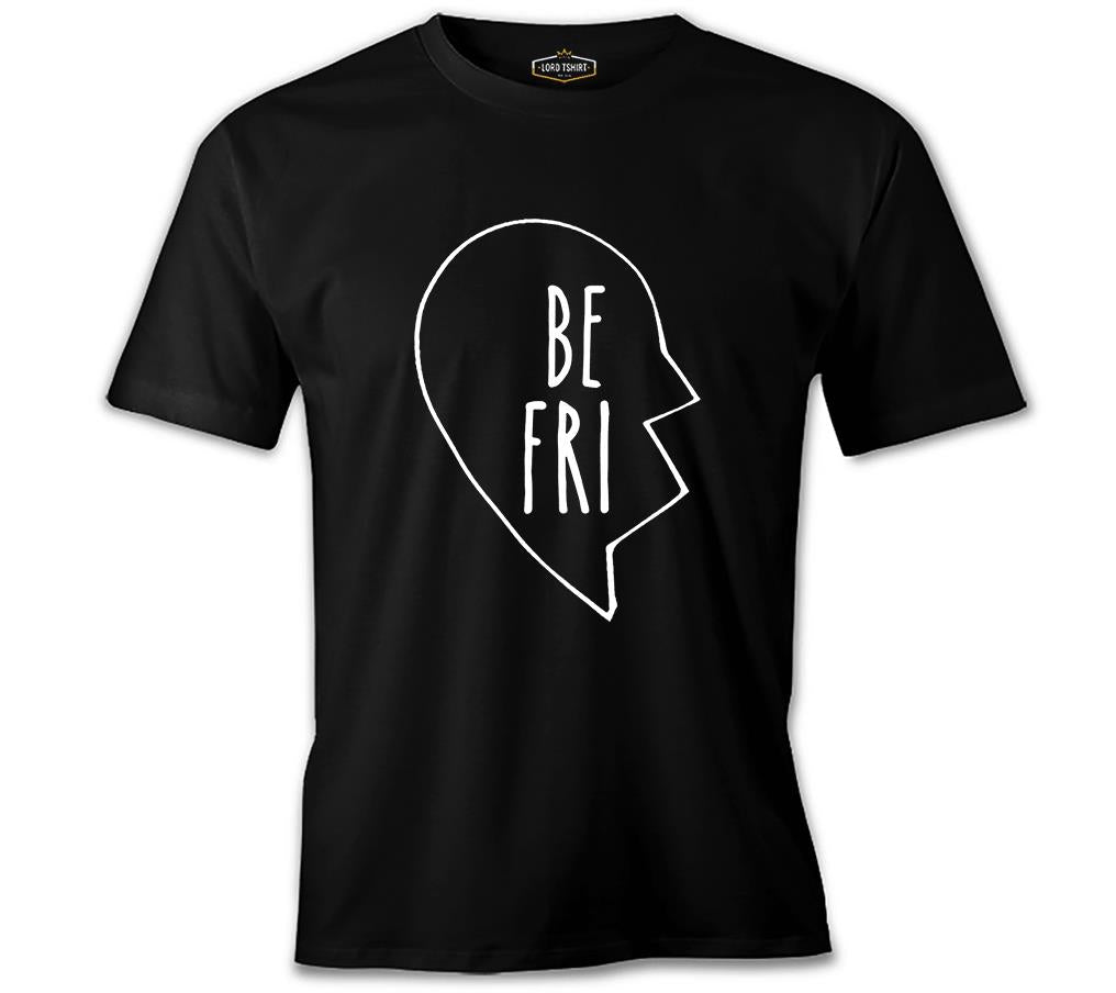 Best Friends Kalp 1/2 - 2 Siyah Erkek Tshirt