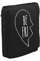 Best Friends Kalp 1/2 - I Unisex Siyah Postacı Çanta