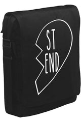 Best Friends Kalp 1/2 - II Unisex Siyah Postacı Çanta