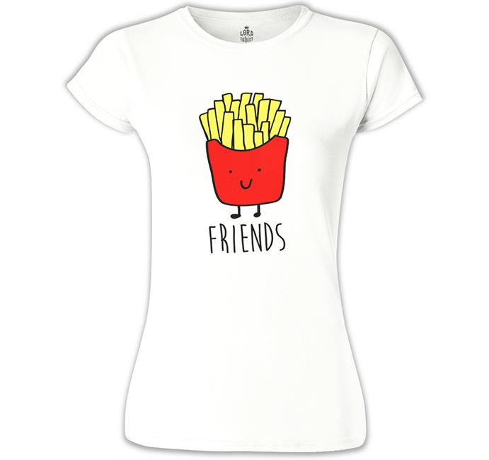 Best Friends - Patates Beyaz Kadın Tshirt