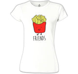 Best Friends - Patates Beyaz Kadın Tshirt