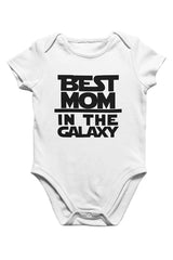 Best Mom in the Galaxy Mother's Day White Baby Body