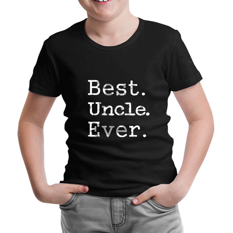 Best Uncle Ever Black Kids Tshirt