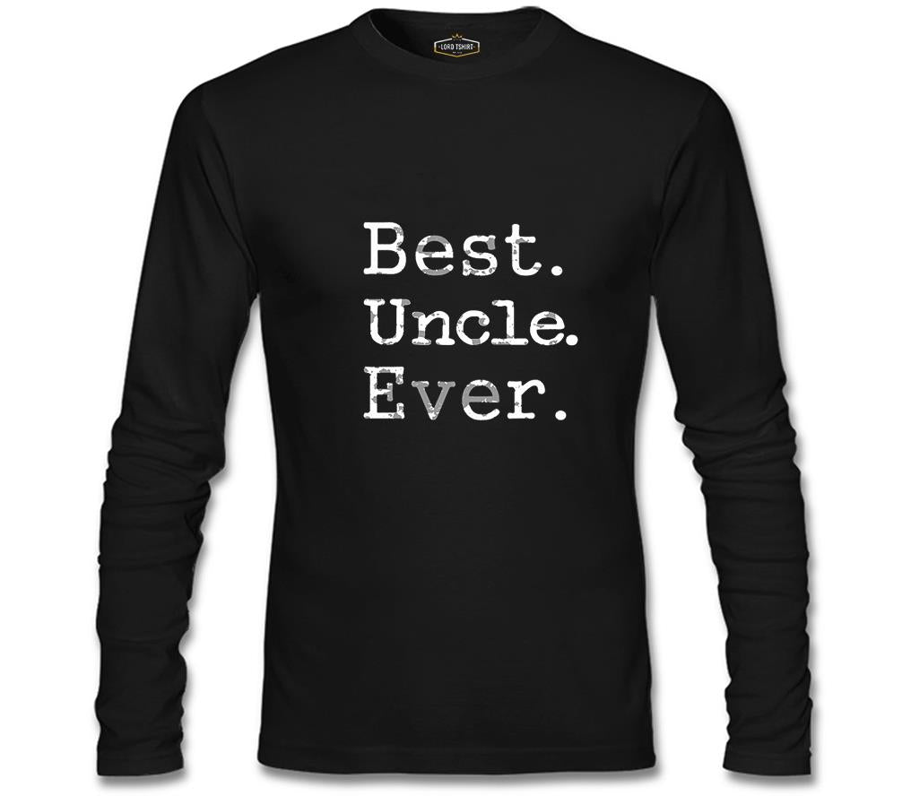 Best Uncle Ever Siyah Erkek Sweatshirt