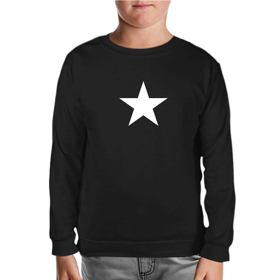 White Star Black Kids Sweatshirt