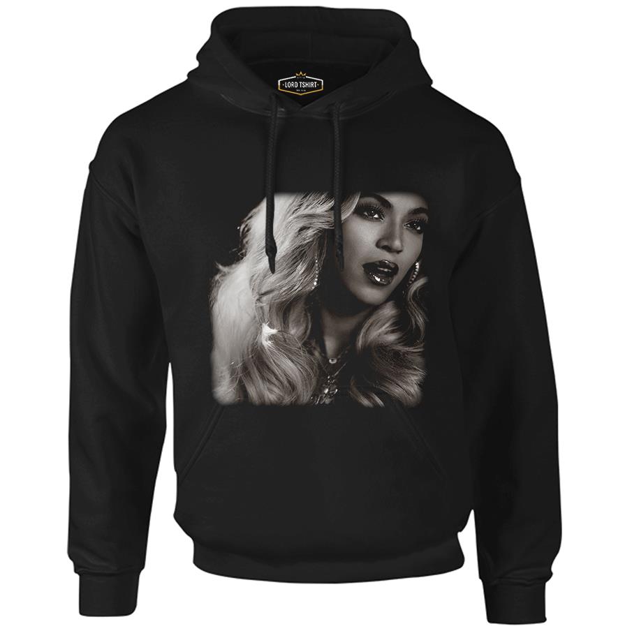 Beyonce - Star Siyah Erkek Fermuarsız Kapşonlu