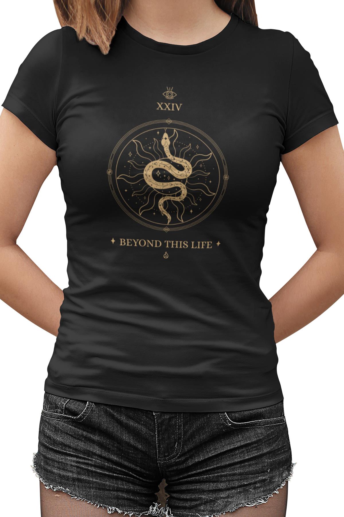 Beyond This Life Siyah Kadın Tshirt