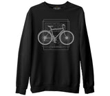 Bicycle Downhill Siyah Erkek Kalın Sweatshirt