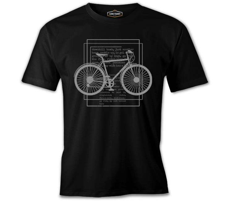 Bicycle Downhill Siyah Erkek Tshirt