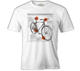 Bicycle Fundamentals Beyaz Erkek Tshirt
