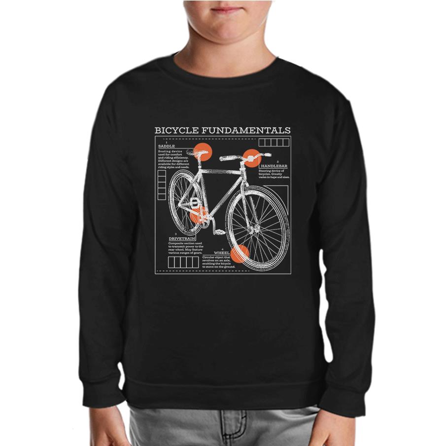 Bicycle Fundamentals Black Kids Sweatshirt