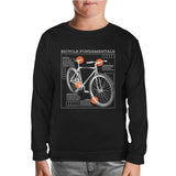 Bicycle Fundamentals Black Kids Sweatshirt