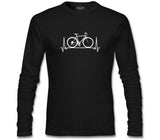 Bicycle on the Heartline Siyah Erkek Sweatshirt