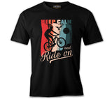 Bicycle Ride On Siyah Erkek Tshirt