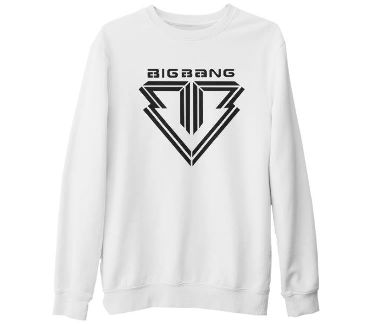 Big Bang - Logo  Beyaz Kalın Sweatshirt