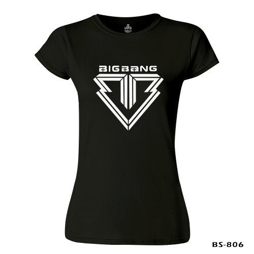 Big Bang Logo Siyah Kadın Tshirt